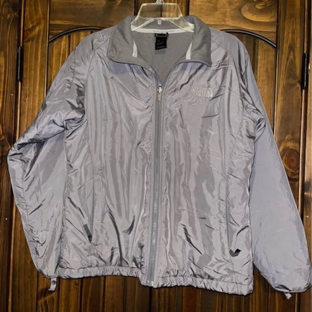 Large Women’s The North Face Jacket Gray Fleece Lined